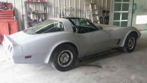 hendersonville auto restoration corvette in primer
