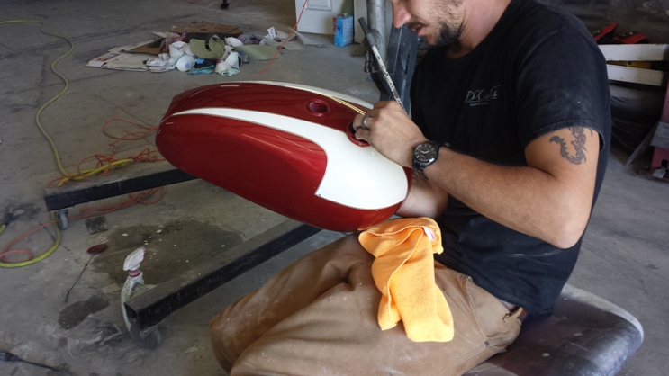 final polish on motorcycle paint