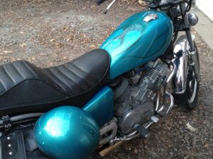 Helmet painted to match motorcycle - Asheville custom motorcycle paint