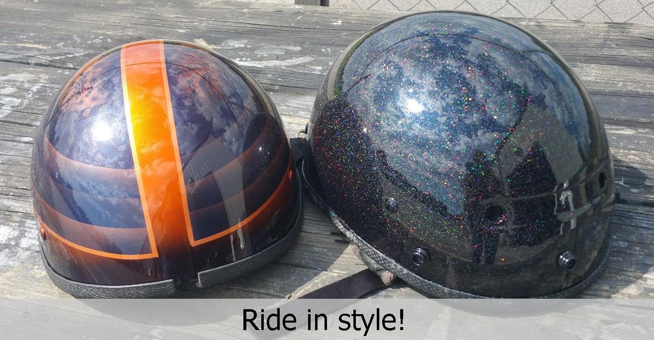 TD Customs custom paint job helmets Asheville