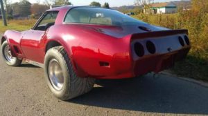 Corvette drag car paint job Asheville body shop TD Customs
