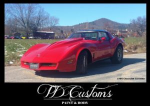 TD Customs paint body shop Mills River NC Corvette