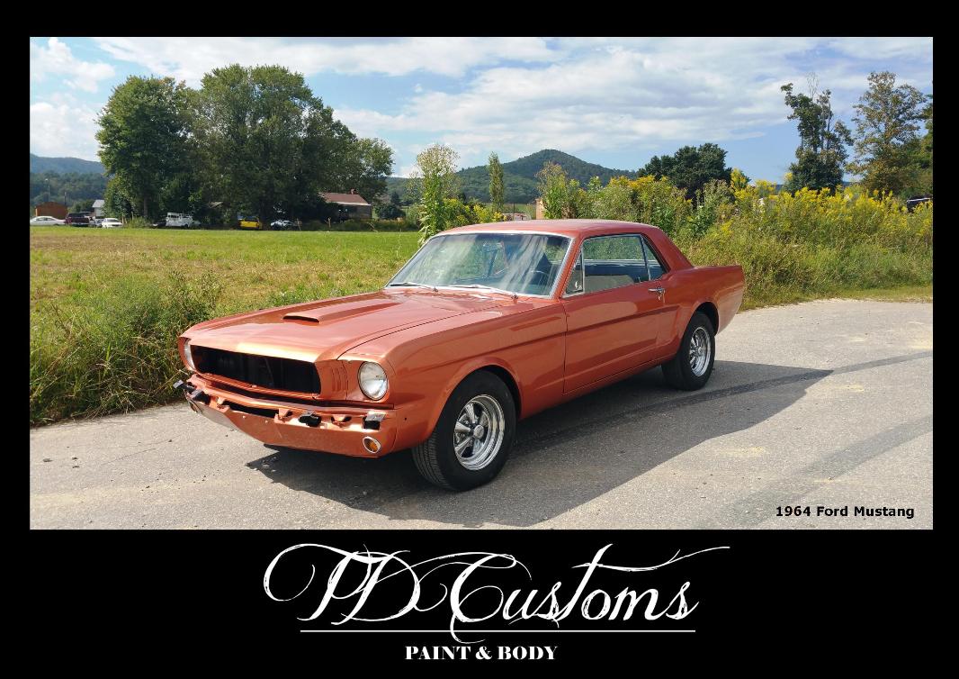 TD Customs paint body shop Mills River NC Mustang