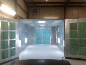 Mills River auto body paint booth