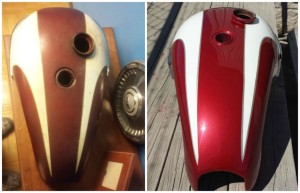 before and after custom motorcycle paint job fletcher nc