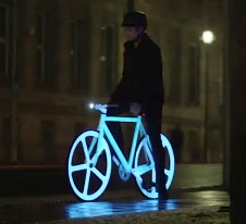 electroluminescent paint on bikes