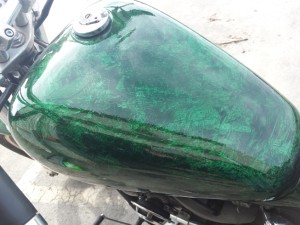 custom motorcycle paint marble effect paint Asheville