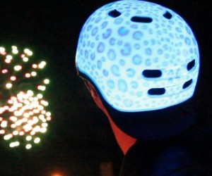 lumilor helmet lights up electroluminescent paint
