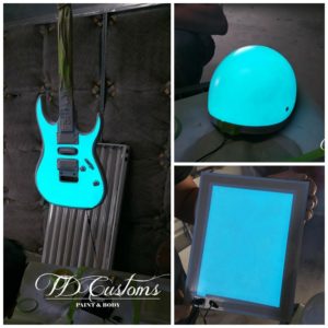 lumilor electroluminescent guitar helmet tdcustoms