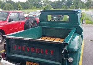 stained wood truck bed - custom body shop