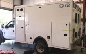 commercial vehicle painting Asheville ambulance