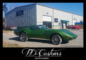 TD Customs paint body shop Mills River NC Corvette Stingray