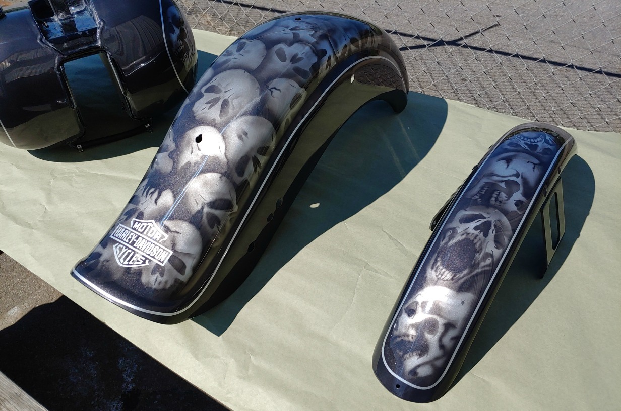 custom motorcycle paint job Hendersonville body shop